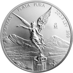 MEXICO 5 oz SILVER LIBERTAD 2023 BU 