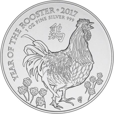 1 oz silver UK ROOSTER 2017