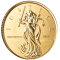 GIBRALTAR 1/10 oz GOLD LADY JUSTICE 2022 £5