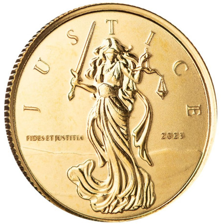 GIBRALTAR 1/10 oz GOLD LADY JUSTICE 2022 £5