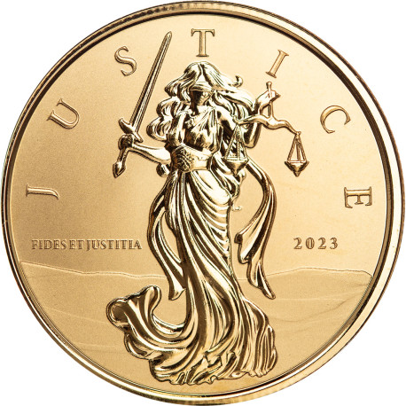 GIBRALTAR 1 oz GOLD LADY JUSTICE 2022 £10