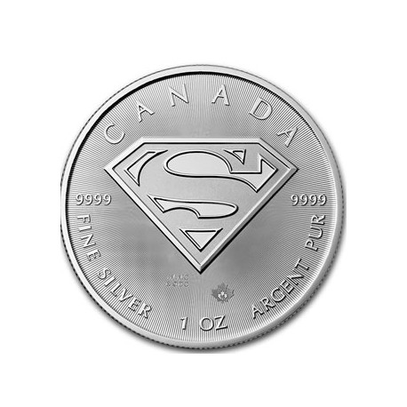 1 oz silver Maple Leaf 2016 SUPERMAN bu $5
