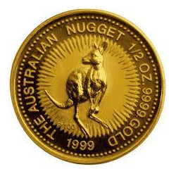 1/2 oz GOLD KANGAROO 1999 Nugget $25 bu