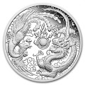 1 oz silver DRAGON & PHOENIX 2018 PROOF box + coa