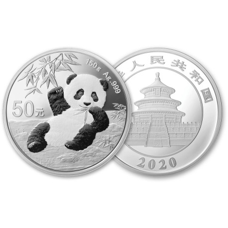 150 gr silver PANDA 2020 PROOF 50 Yuan