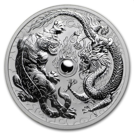 1 oz silver DRAGON & TIGER 2018 