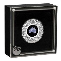 Great Southern Land 2022 1oz Silver Proof Blue Lepidolite Coin