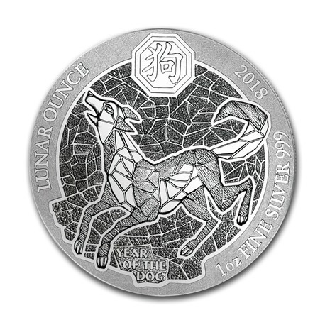 1 oz SILVER RWANDA DOG 2018 