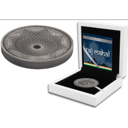 TREASURE WORLD COLLECTIBLES TAJ MAHAL 4 Layer 100 Gram Silver Coin Solomon Islands 2019 Antique Finish 