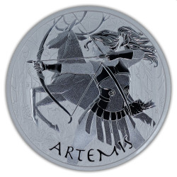 PM 5 oz silver GODS OF OLYMPUS 2023 ARTEMIS BU $1 MINTAGE 450 !