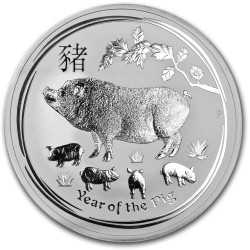 PM 10 oz silver PIG 2019 $10 bu