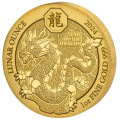 1 oz GOLD RWANDA DRAGON 2024 BU 100 AMAFRANGA