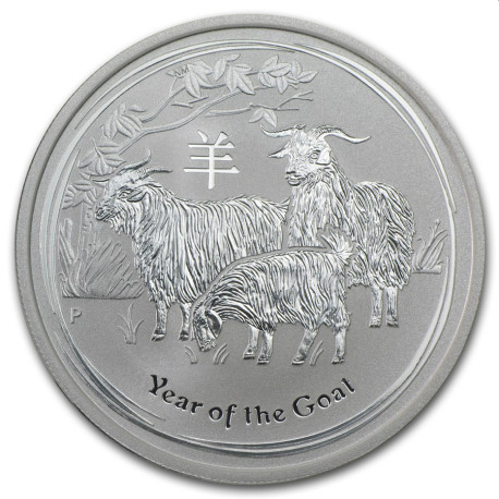 PM 1 oz silver GOAT 2015 $1 Privy Lion bu