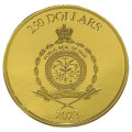 1 oz GOLD ROARING LION 2023 $250 proof