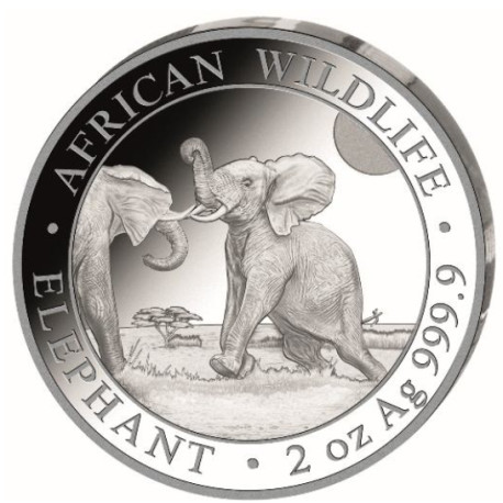 2 oz silver ELEPHANT 2023 Somalia 200 Shillings