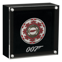 Perth Mint CASINO ROYALE 2023 1oz SILVER CASINO CHIP $1 Antiqued Coloured