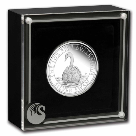 PM 1 oz silver SWAN 2020 $1 PROOF Box + Coa