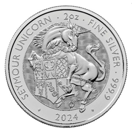 UK 2 oz silver Tudor Beasts BULL OF CLARENCE 2023 BU £5