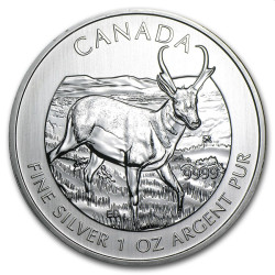 1 oz silver Maple Leaf 2013 ANTELOPE bu