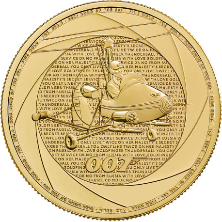 1 oz gold SIX DECADES of James BOND 2024 £100 bu 007 of the 60's