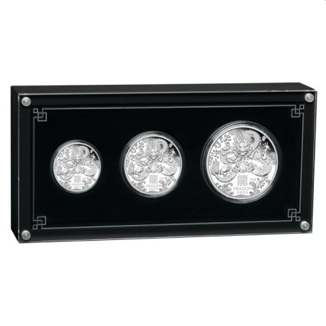 SILVER 2020 Year of the Mouse 1/2 oz, 1 oz ,2 oz - 3 coin set PROOF $0.50 - $1 - $2