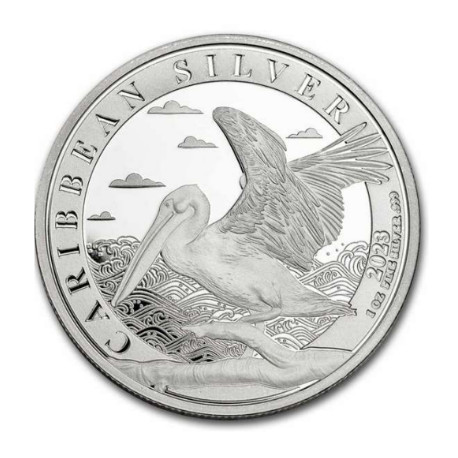 1 oz silver Caribbean PELICAN 2022 Barbados $1