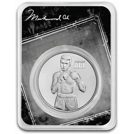 1 oz silver MUHAMMAD ALI 2023 bu $2