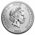 Niue 1 oz silver PIRATES OF THE CARIBBEAN 2022 $2 SILENT MARY