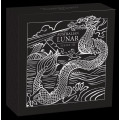 Australian Lunar Series III 2024 Year of the Dragon 1oz Silver Gilded Coin IN CAPSULE