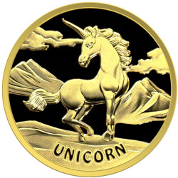 Fiji 1 oz gold UNICORN 2023 bu $5 Proof-Like
