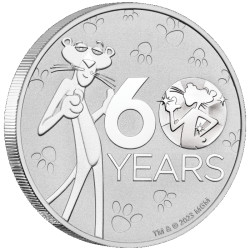 Perth Mint 1 oz silver PINK PANTER 2024 60th Anniversary bu $1