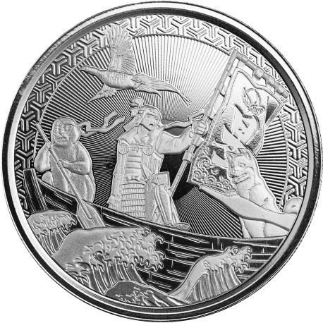 1 oz silver Legends of JAPAN 2021 MOMOTARO Onto DEMON ISLAND in ANIME Style bu Samoa