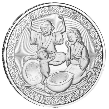 1 oz silver Legends of JAPAN 2020 MOMOTARO & The DEMON SUBDUED in ANIME Style bu Samoa