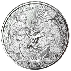1 oz silver Legends of JAPAN 2022 MOMOTARO UKIYOE bu Samoa 5 Tala