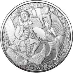 1 oz silver Legends of JAPAN 2022 MOMOTARO UKIYOE bu Samoa 5 Tala