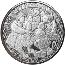1 oz silver Legends of JAPAN 2023 MOMOTARO UKIYOE bu Samoa 5 Tala