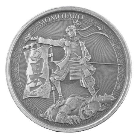 1 oz silver Legends of JAPAN 2020 MOMOTARO & The DEMON SUBDUED in ANIME Style bu Samoa