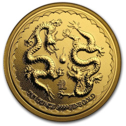 1 oz GOLD 2 DRAGONS 2018 U.K. £100 bu