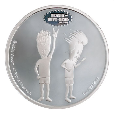 1 oz silver BEAVIS & BUTTHEAD 2023 BU $2