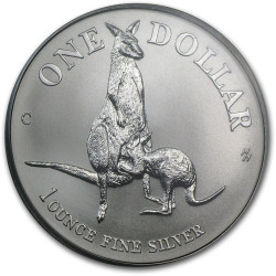 1 oz silver $1 KANGAROO 1996