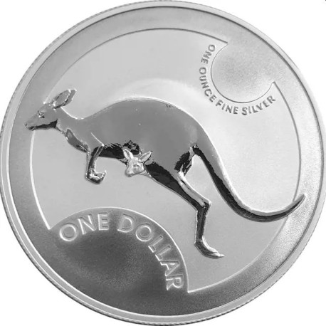 1 oz silver $1 KANGAROO 2001 $1 bu