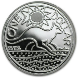 1 oz silver $1 KANGAROO 2001 $1 bu