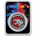 Niue 1 oz silver GODZILLA vs KONG 2021 BU $2 Colorized in TEP