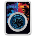 Niue 1 oz silver GODZILLA vs KONG MECHAGODZILLA 2021 BU $2 Colorized in TEP