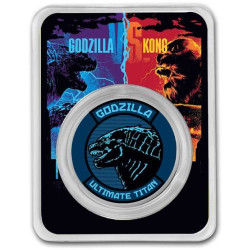 Niue 1 oz silver GODZILLA vs KONG - GODZILLA 2021 BU $2 Colorized in TEP