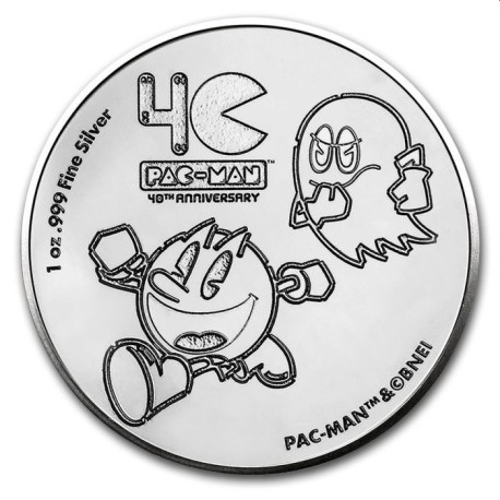 NIUE 1 oz silver PAC-MAN 40th ANNIVERSARY 2020 $2