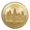 CAMBODIA 30 000 RIELS 1 oz GOLD Lost Tigers 2023 BU 30 000 Riels