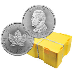 1 oz silver MAPLE LEAF 2024 $5 BU