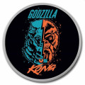 Niue 1 oz silver GODZILLA vs KONG - FACE-OFF 2021 BU $2 Colorized in TEP