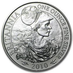 1 oz silver BRITANNIA 2010 £2 bu